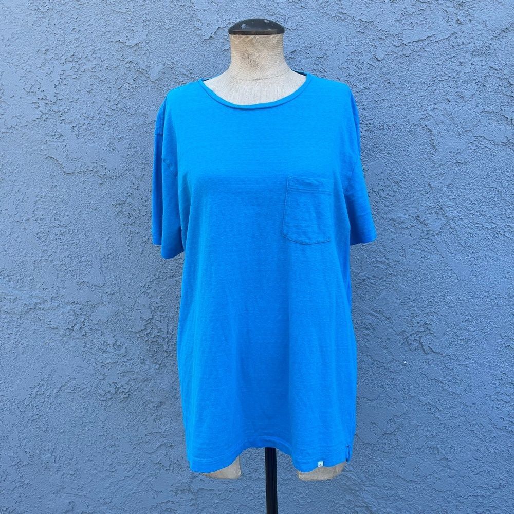 Orlebar Brown t shirt blue slub cotton t-shirt XL
